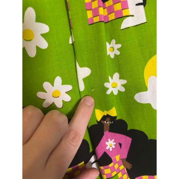 Nooworks Short Sleeve Button Up Shirt Checkered‎ Ladies Lime Green Size XS - Picture 8 of 8